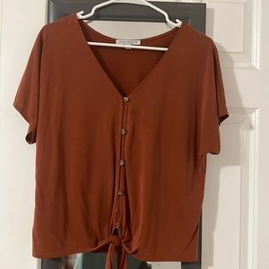 Burnt orange short sleeve shirt